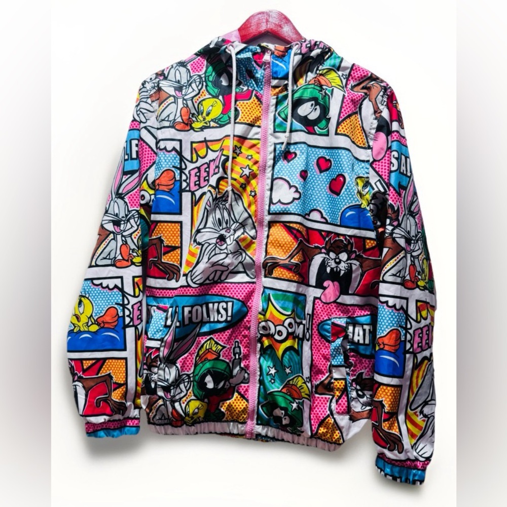 Members Only Looney Tunes Windbreaker With Hood